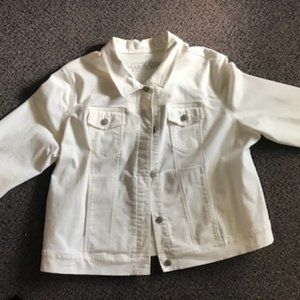 Old Navy Rockstar White Denim Jacket
